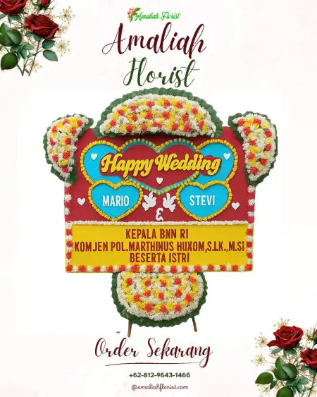 Papan Bunga Pernikahan Kerinci Kanan